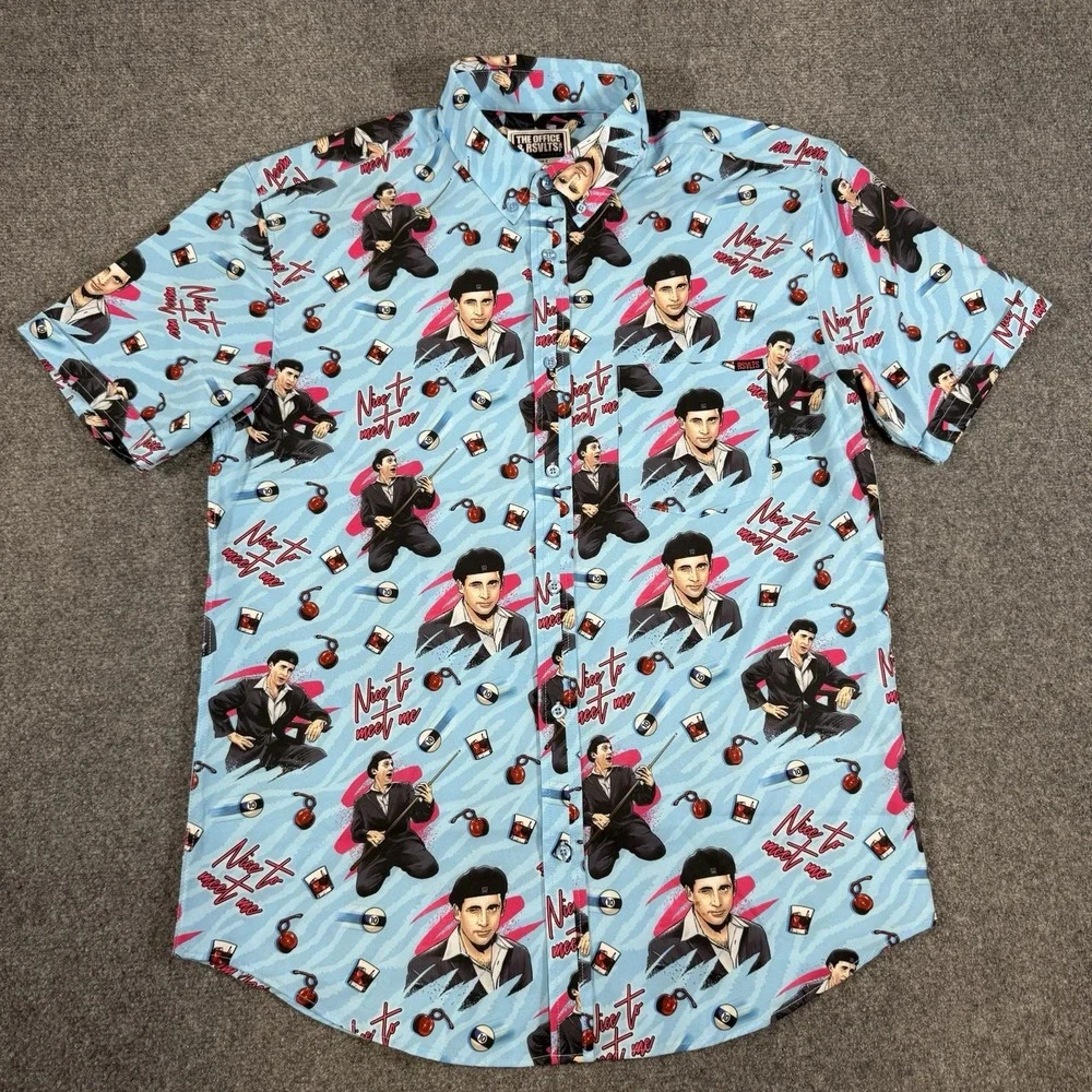 RSVLTS The‎ Office Shirt Mens Large Blue 